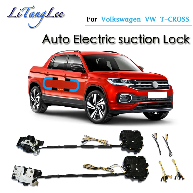 

Car Soft Close Door Latch Pass Lock Actuator Electric Absorption Suction Silence Closer For Volkswagen VW T-CROSS 2020 2021