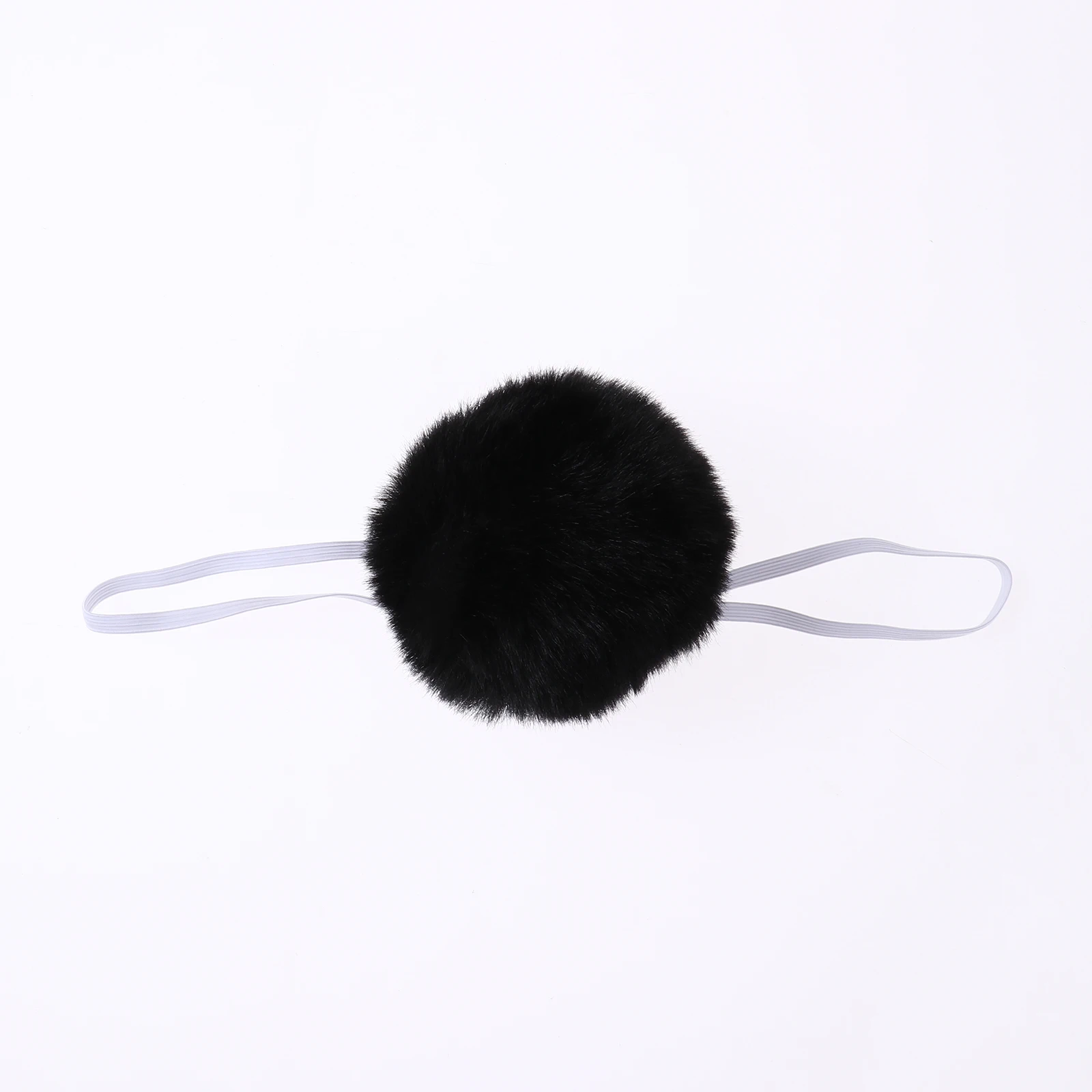 Cute Bunny Cosplay Props Plush Bunny Tail White Black Rabbit Tail Bunny Party Tail Ball Accessory for Halloween Party Costume