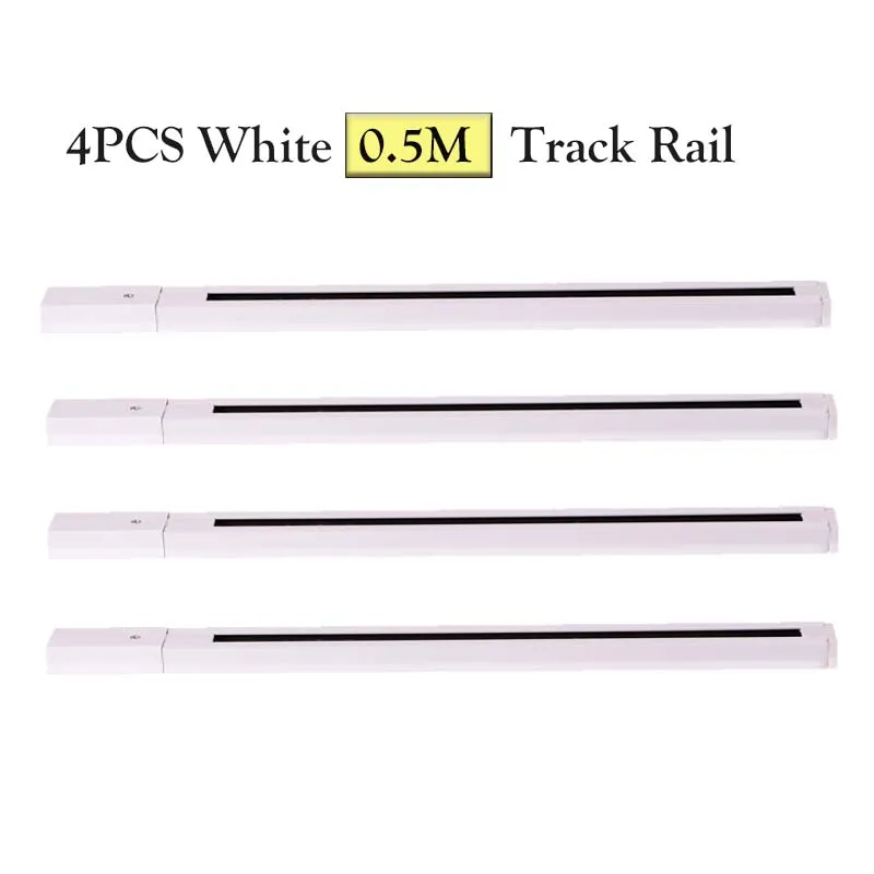 FÜHRTE Track Licht Schiene 0,5 M 1M Aluminium 2 Draht Elektrifizierte Schienen Mit Flecken Führte Track Lampe Rail Track beleuchtung Für Shop Home