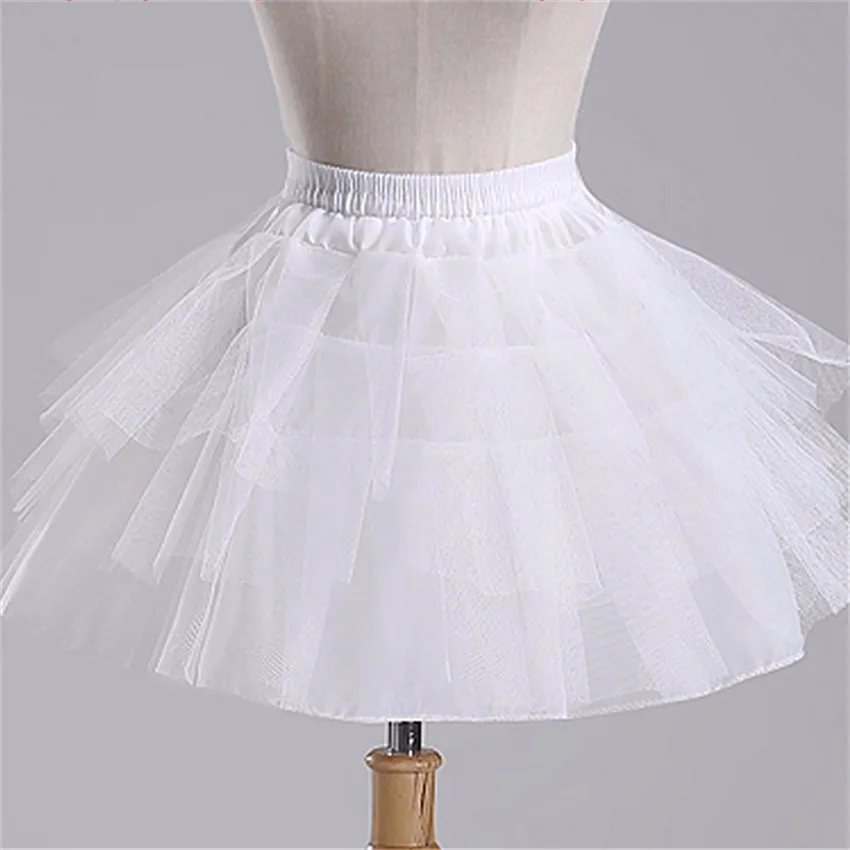 New Children Petticoats for Formal/Flower Girl Dress 3 Layers Hoopless Short Crinoline Little Girls/Kids/Child Underskirt