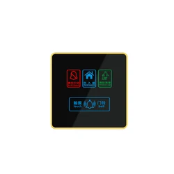 86*86mm Led Backlight Smart Electronic Hotel Room DO NOT DISTURB Doorplate Door Bell CHECK IN PLEASE Clear Sign