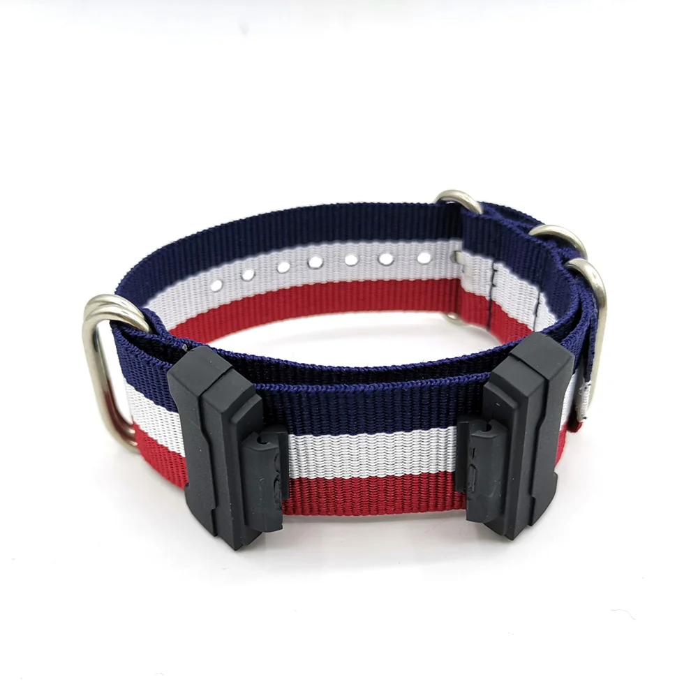 Nylon  Watchband for Casio G-Shock GA-110/100/120/150/200/400 GD-100/110/120 DW-5600 GW-6900 Bracelet Strap Band +16mm Adapter