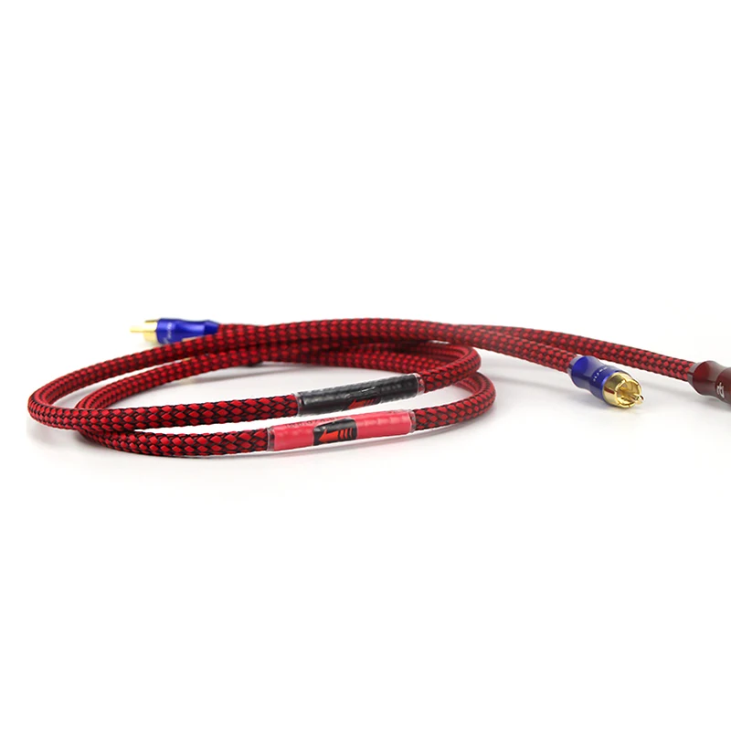 HiFi RCA Cable Hi-end CD Amplifier Interconnect 2RCA to 2RCA Male Audio Cable
