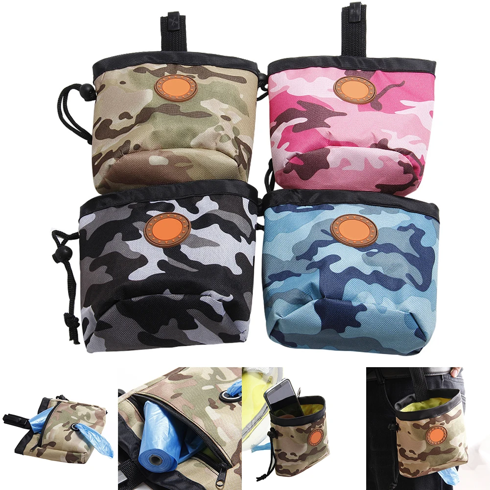 Portable Pet Dog Puppy Pouch Walking Food Treat Snack Bag Agility Bait Training Pockets Waist Storage Bag Hold Behaviour Aids