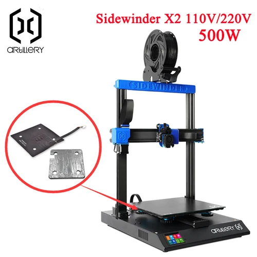 Imagen 2 del producto Kit de fusibles de algodón para calefacción de cama caliente, impresora 3D de 110V/220V, Artillery Sidewinder SW-X2 y Genius Pro, moldura integrada,