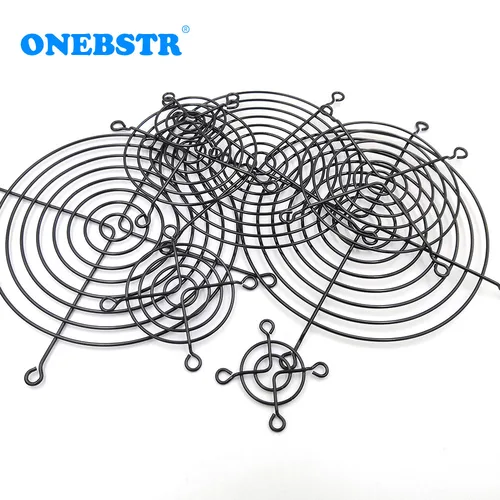 Cubierta de ventilador de refrigeración de CPU negra de alta calidad, red de hierro de 4cm, 5cm, 6cm, 7cm, 8cm, 9cm, 12cm, 13,5 cm, 14cm, chasis de ordenador, gran oferta