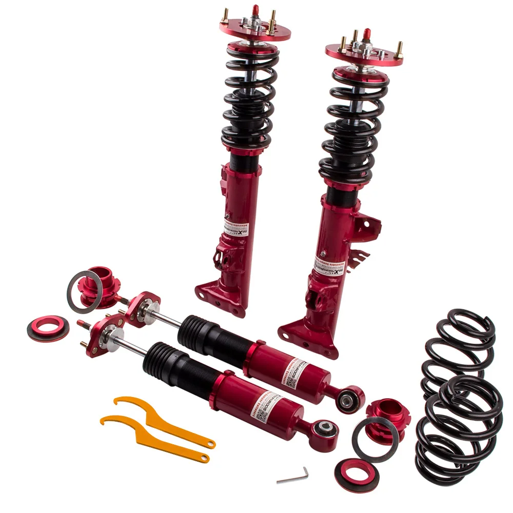 For BMW E36 3 Series 316 318 323 325 328 M3 Adj. Coilover Coil Struts Red Suspension Shock 328i 318is Shocks Absorber Spring