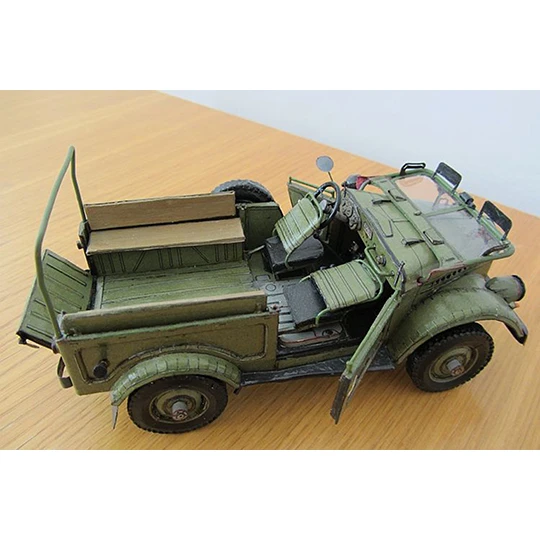 1:25 Scale GAZ-69M Four-wheel Drive Light Truck DIY Handcraft Paper Model Kit Puzzles Handmade Toy DIY