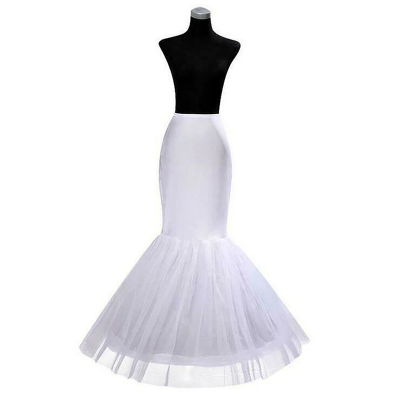 Bridal Petticoat Crinoline Underskirt Wedding Dress Hoop Lolita Petticoat Long Fancy Slips White Petticoat Rockabilly tulle