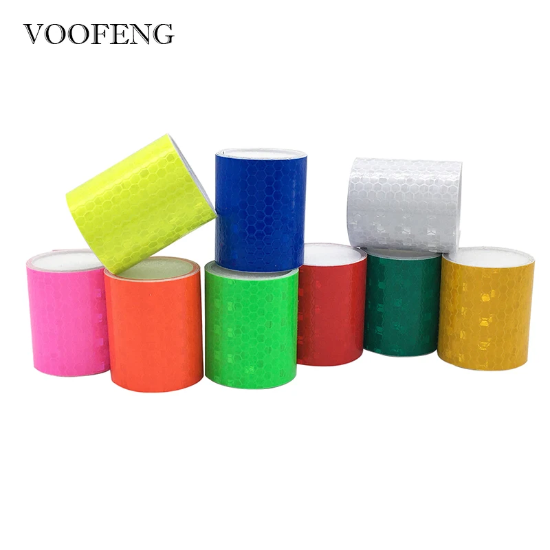 Voofeng Hoge Zichtbaarheid Reflecterende Zelfklevende Tape Sticker Waarschuwing Tape Voor Diy Auto Fiets Sticker 5Cm * 1M