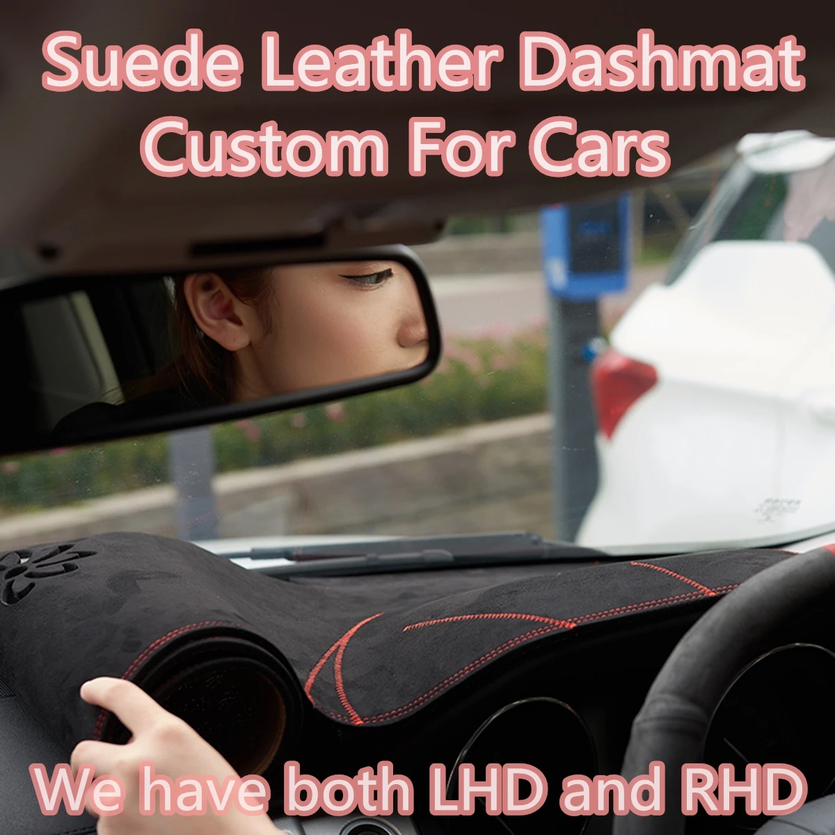 Accessories Car-styling Suede Leather Dashmat Dashboard Cover Dash Mat Carpet Custom For Toyota Land Cruiser Lc100 Lexus Lx470