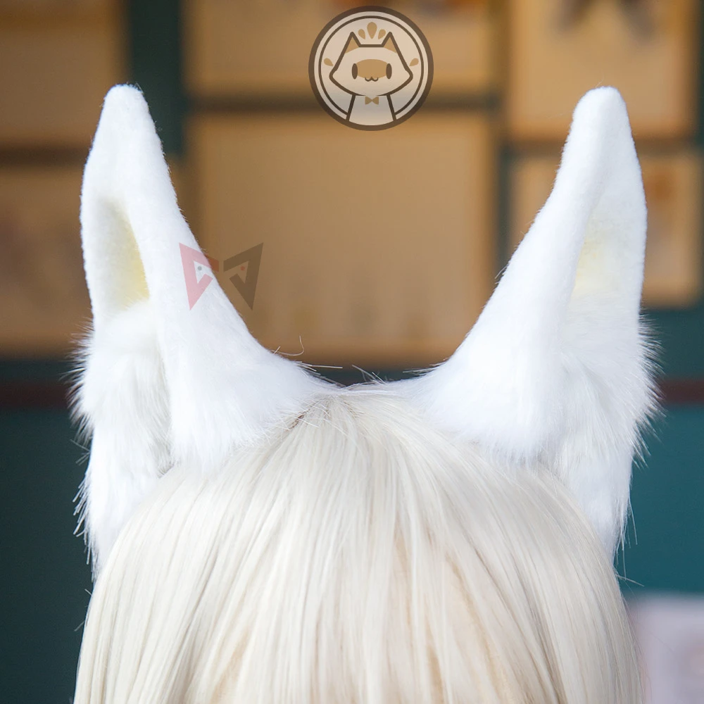 

New Arknights Platinum Cosplay Prop Horse Ears Hairhoop for Anime Game Halloween Costume Accessories Handmade Work