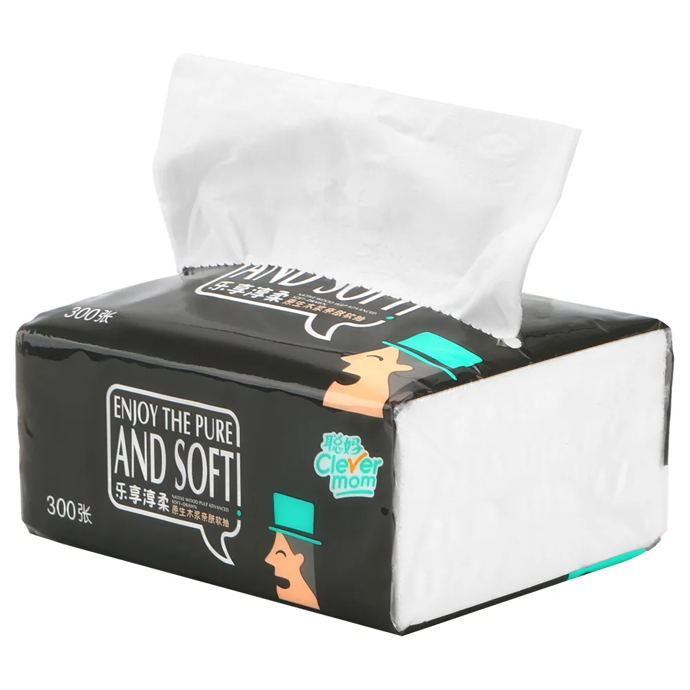 Dinner Table Napkins Disposable 4 Layers 300 Sheets Toilet Paper Household Pure Wood Pulp Paper Towel Tissue