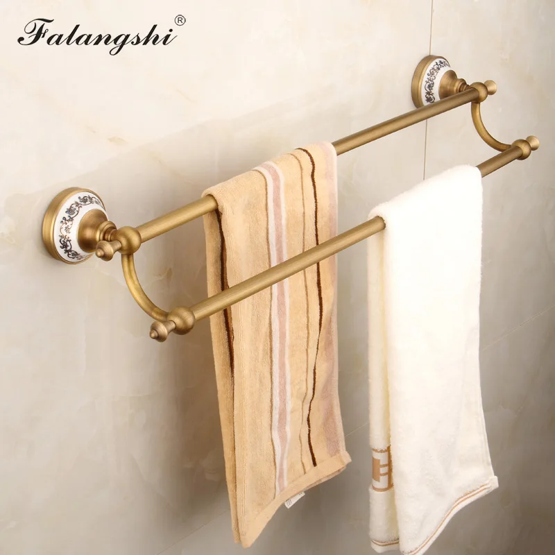 Porcelain Base Bathroom Hardware Set Towel Rack Toothbrush Holder Toilet Roll Paper Holder Soap Dish Wall Mounted Bronze WB8803