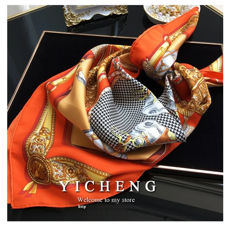 2024 100% Head Silk Scarf Shawl Women Fashion Hijab Foulard 35\