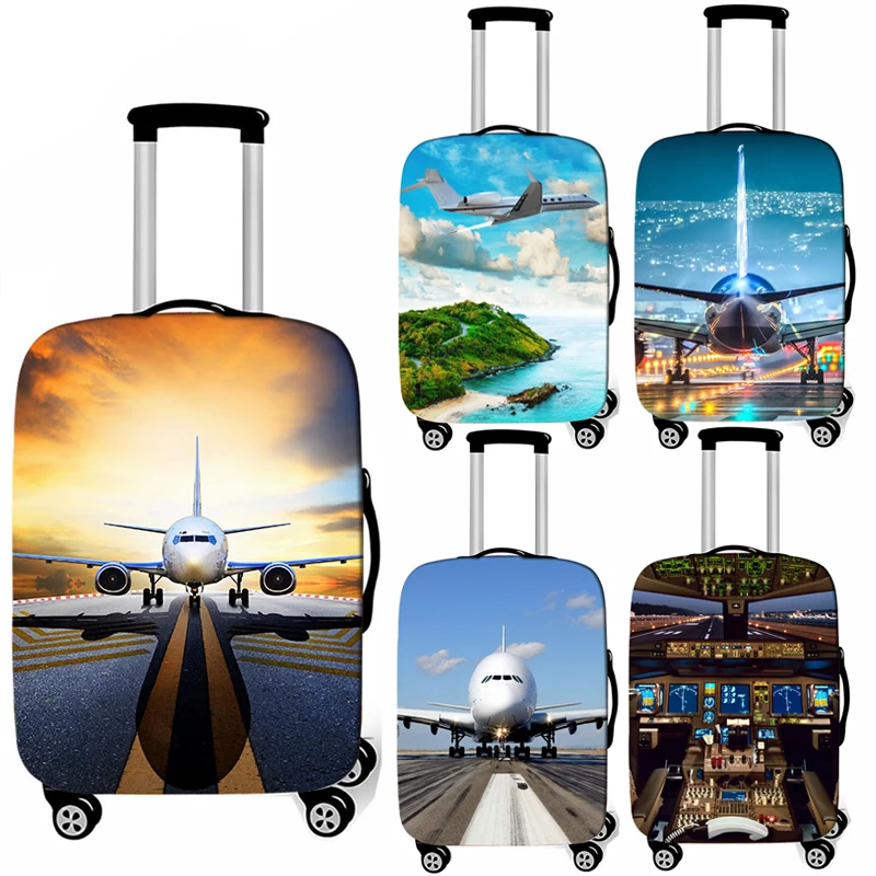 Aircraft / Airplane luggage cover for travelling baggage suitcase protective cover anti-dust trolley case covers for 18-32 inch