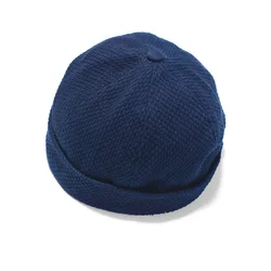 Plant Indigo Vintage Men Women Hats Casual High Street Unisex Caps Natural Blue Dyeing Solid Sailor Cap Beanies Hats Skullcap