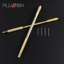 Plussign Hair Ventilating Needle Set Beautifully Package Hair Needle For Lace Wigs 4 Size Needle 1Pcs Holder Wig Making Tools