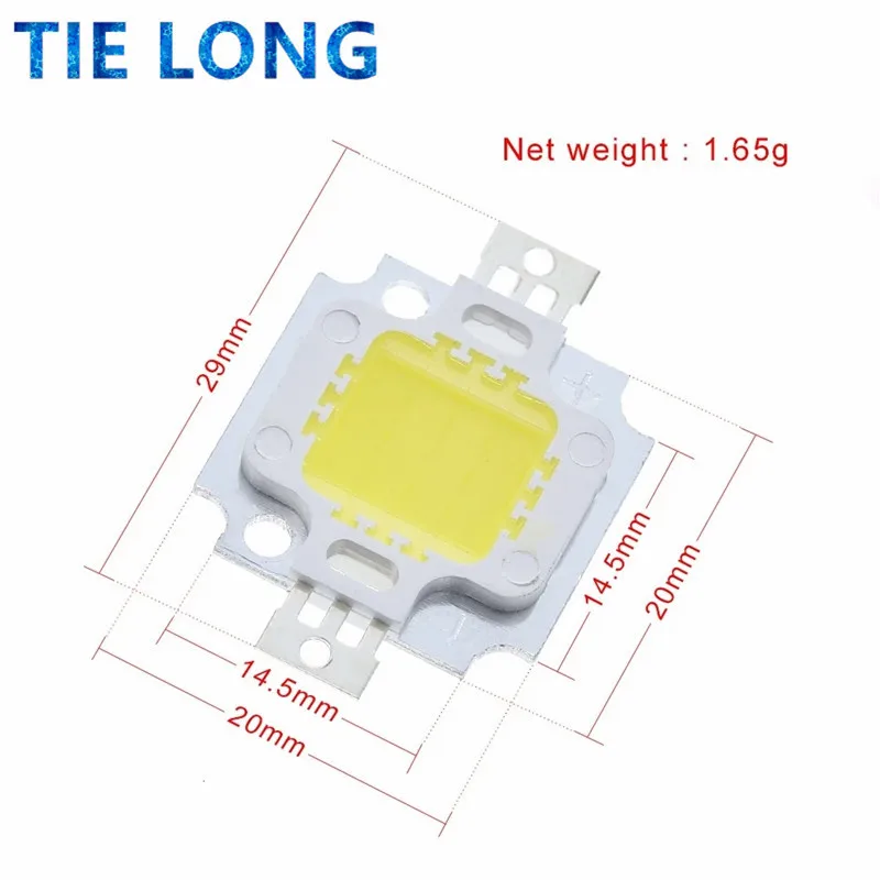 10pcs/lot 10W LED Chip Bulb 10w led 900lm warm white Lamp Light White High Power 20*48mli Chip for flood lamp