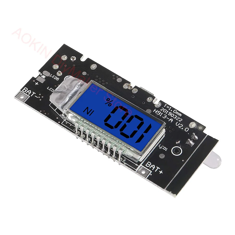 Dual USB 5V 1A 2.1A Mobile Power Bank 18650 Lithium Battery Charger Board Module Digital PCB