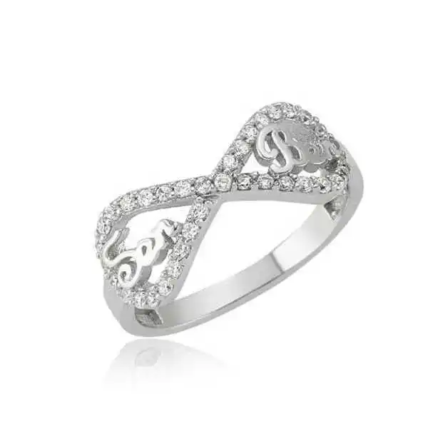 Sterling Silver Ring for Women Zircon Stone 925 Sterling Jewelry Wedding Party Birthday Gift - Box - Ladies - Fashion - Botiva - Size - Turkish - Patterned Embroidered