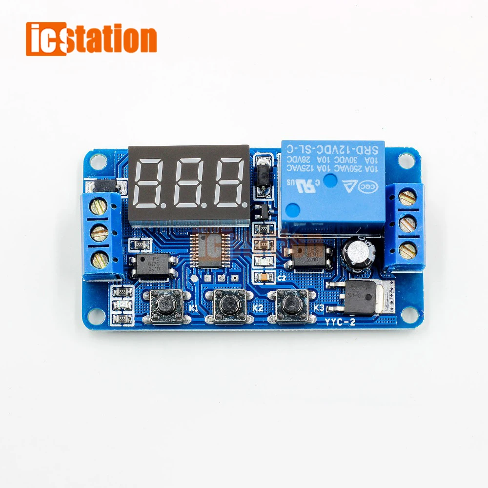 DC 12V LED Digital display Home Automation Delay Relay Trigger Time Circuit Timer Control Cycle Adjustable Switch Relay Module