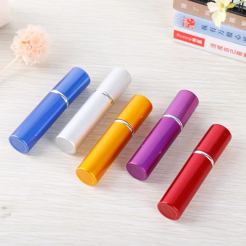 1pc at radom color 5ml Travel Perfume Scent Case Atomizer For Spray Empty Cosmetic Containers Refillable Bottles T0356