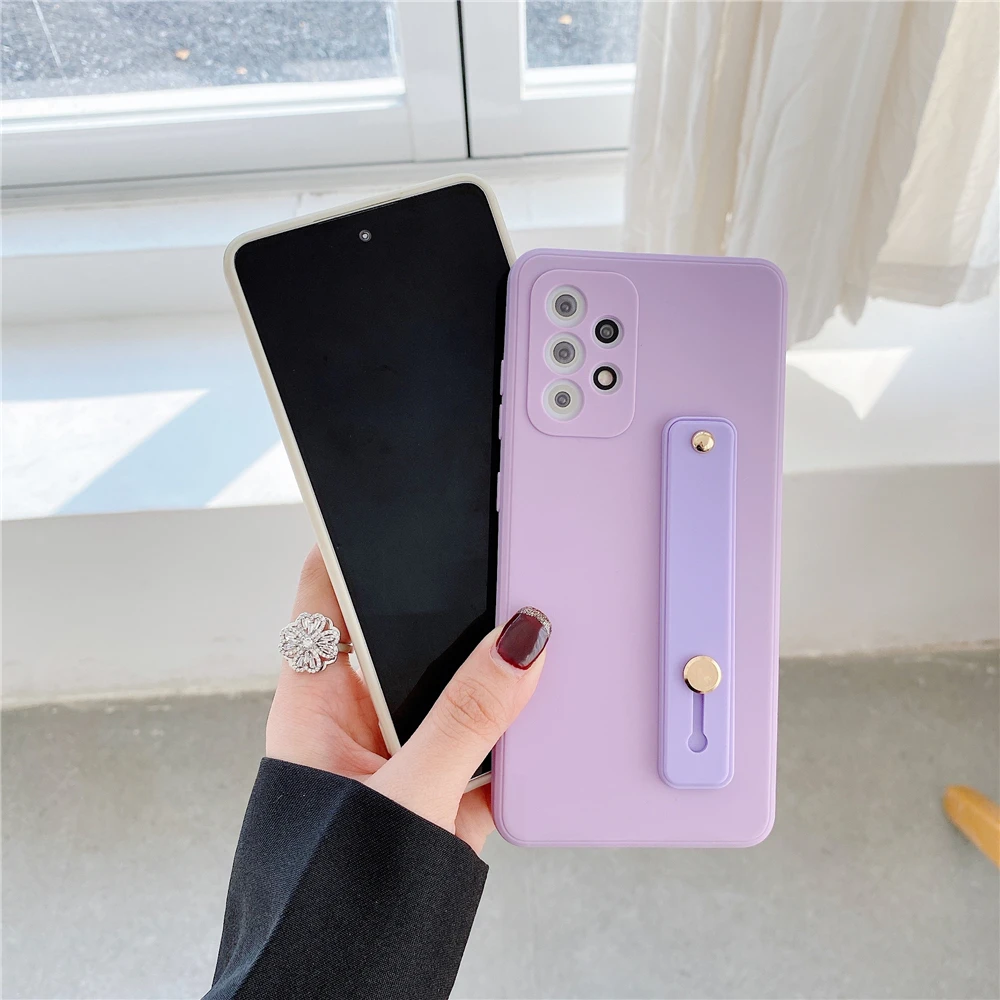 Etui na telefon z paskiem na nadgarstek do Samsung S25 S24 S23 S22 S21 Ultra S20 FE S10 Note 10 A52 A72 A32 A12 A42 Miękka silikonowa osłona — zdjęcie 4