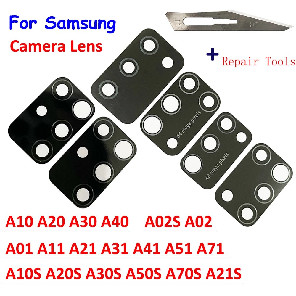 NEW Rear Camera Lens Glass Lens Back Camera Glass Replacement For Samsung A01 A11 A21 A31 A41 A51 A71 A10S A20S A30S A50S A70S