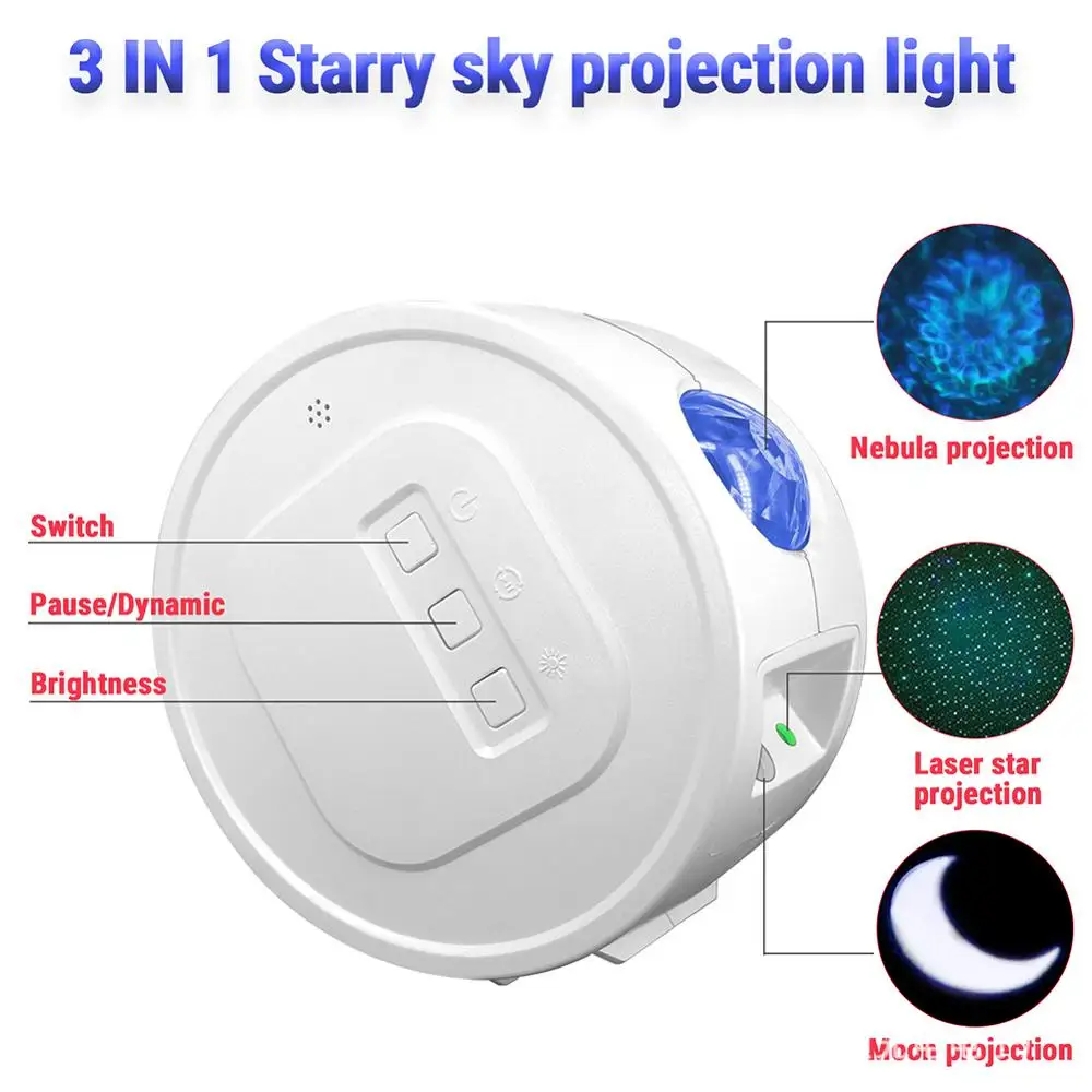 Colorful Galaxy Starry Night Projector LED Night Lamp USB Charging Projection Lamp Kids Gift LED Star Projector Night Light