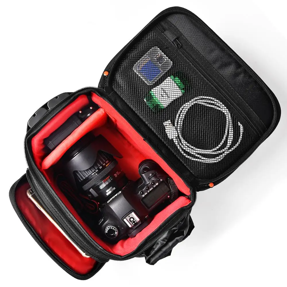 Fosoto Digitale fotografie Kamera tasche Nylon Cave Schulter Taschen Foto DSLR Kamera Video Für Dslr Sony Canon Nikon D700 D300 d200