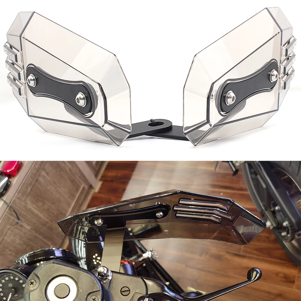

Motorcycle Adjustable Gray Hand Guards Handguard Shield For Harley XL Dyna Softail Protector Deflector For Suzuki GSF SV GSX YBR