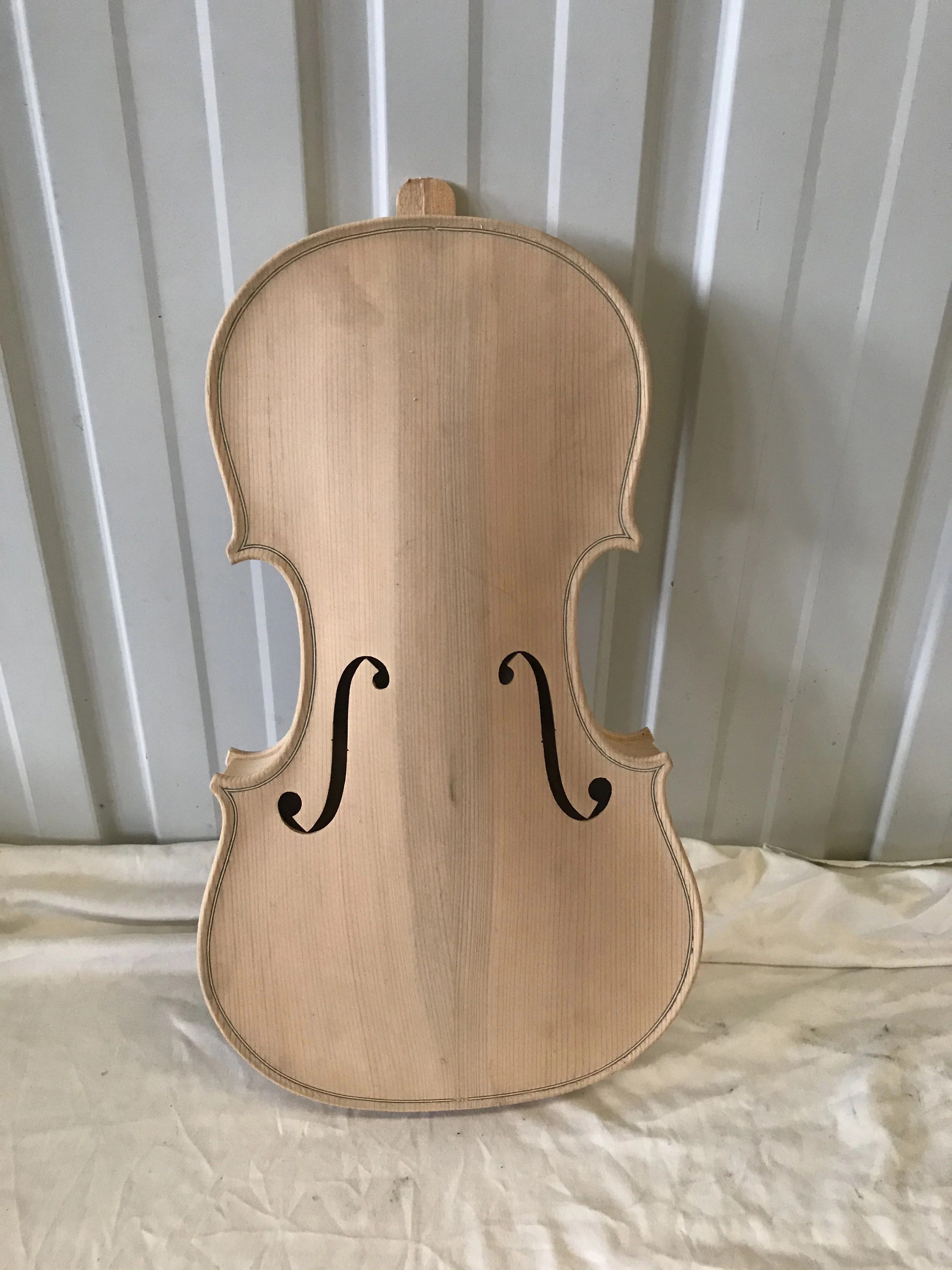 Unfinished Solid Wood Blank Violin Barrel, 100% Handmade, White, 4/4