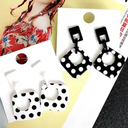 Women Polka Dot Dangle Earrings Hollow Rhombus Geometric Dangle Ear Stud Cuff Earrings Jewelry pendientes ŅÐĩŅŅÐģÐļ ÐķÐĩÐ―ŅКÐļÐĩ