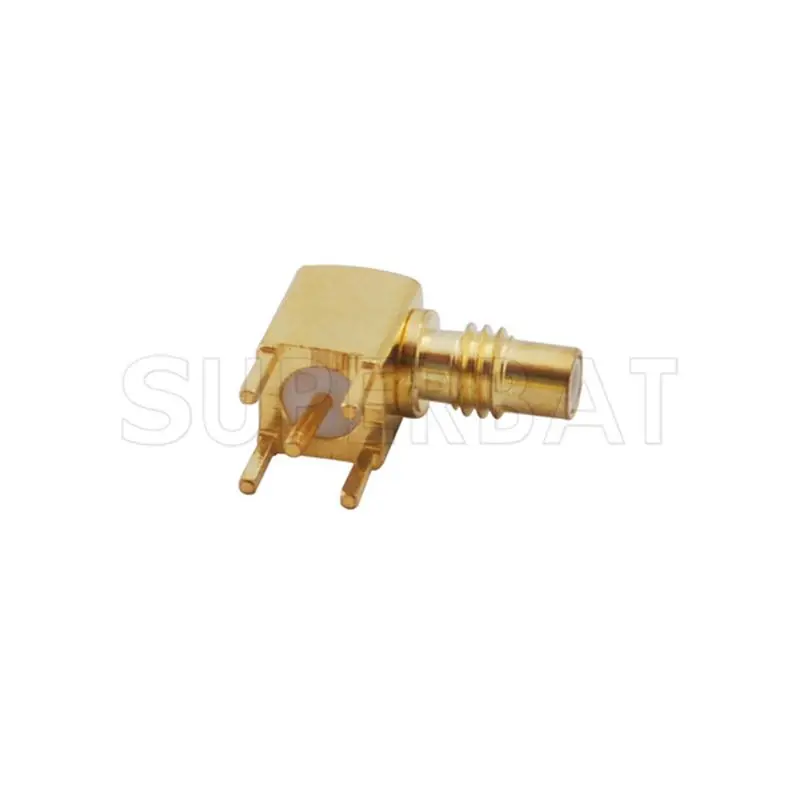 Superbat SMC Thru Hole Female Right Angle PCB Mount RF Coaxial Connector