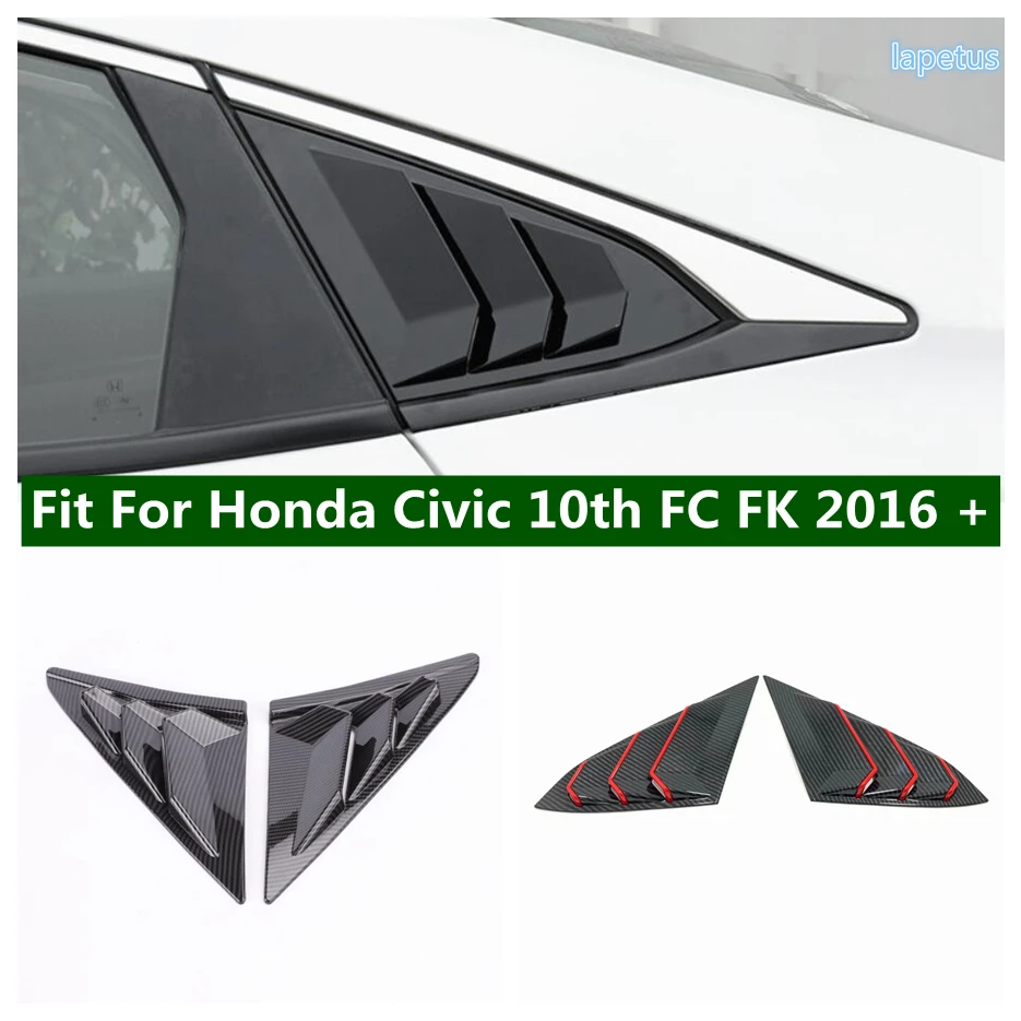 

Car Styling Rear Window Louver Shutter Side Vent Decor Panel Cover Trim Fit For Honda Civic 10th FC FK 2016 - 2020 Accessories