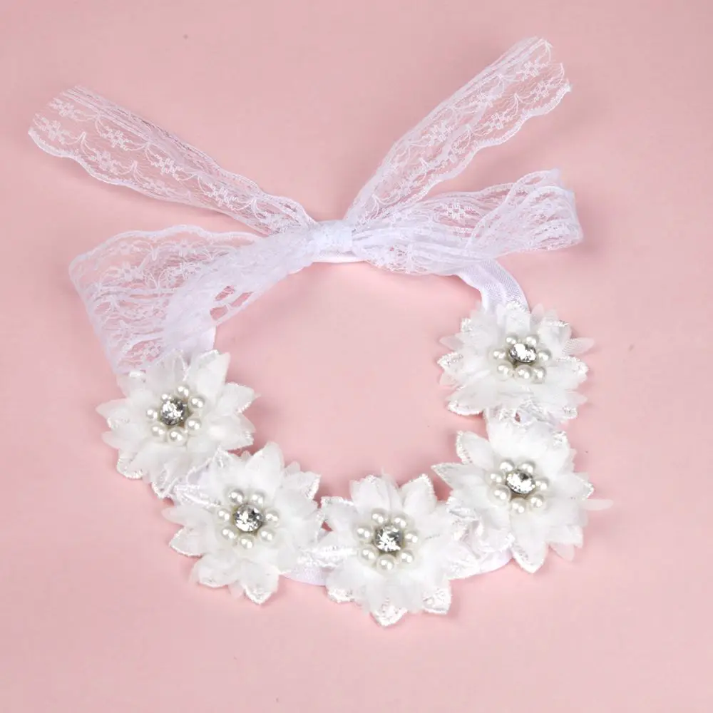 korean Baby headband newborn fabric flowers girls headbands kaid hair accessory Children hair accessories photography prop