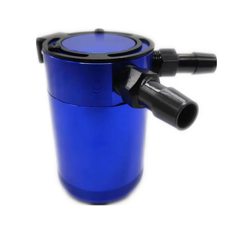 SPSLD Durable Racing Baffled 2-Port Oil Catch Can Tank Auto Vehicle Replacement Air-Oil Separator Waste Gas Oil Recover Pot