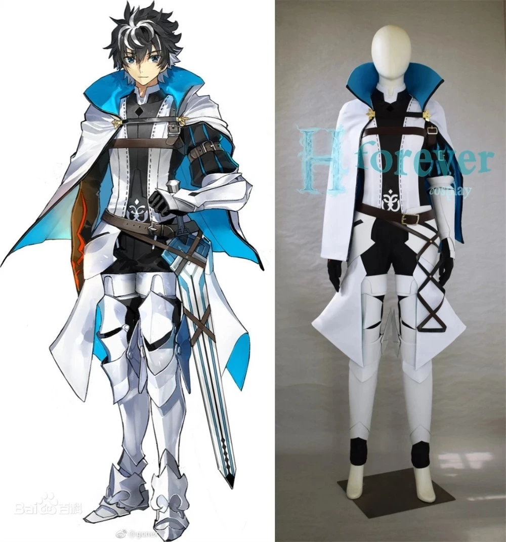 COS-HoHo Anime Fate/EXTELLA LINK Saber Charlemagne Battle Suit Handsome Uniform Cosplay Costume Halloween Party Outfit Men