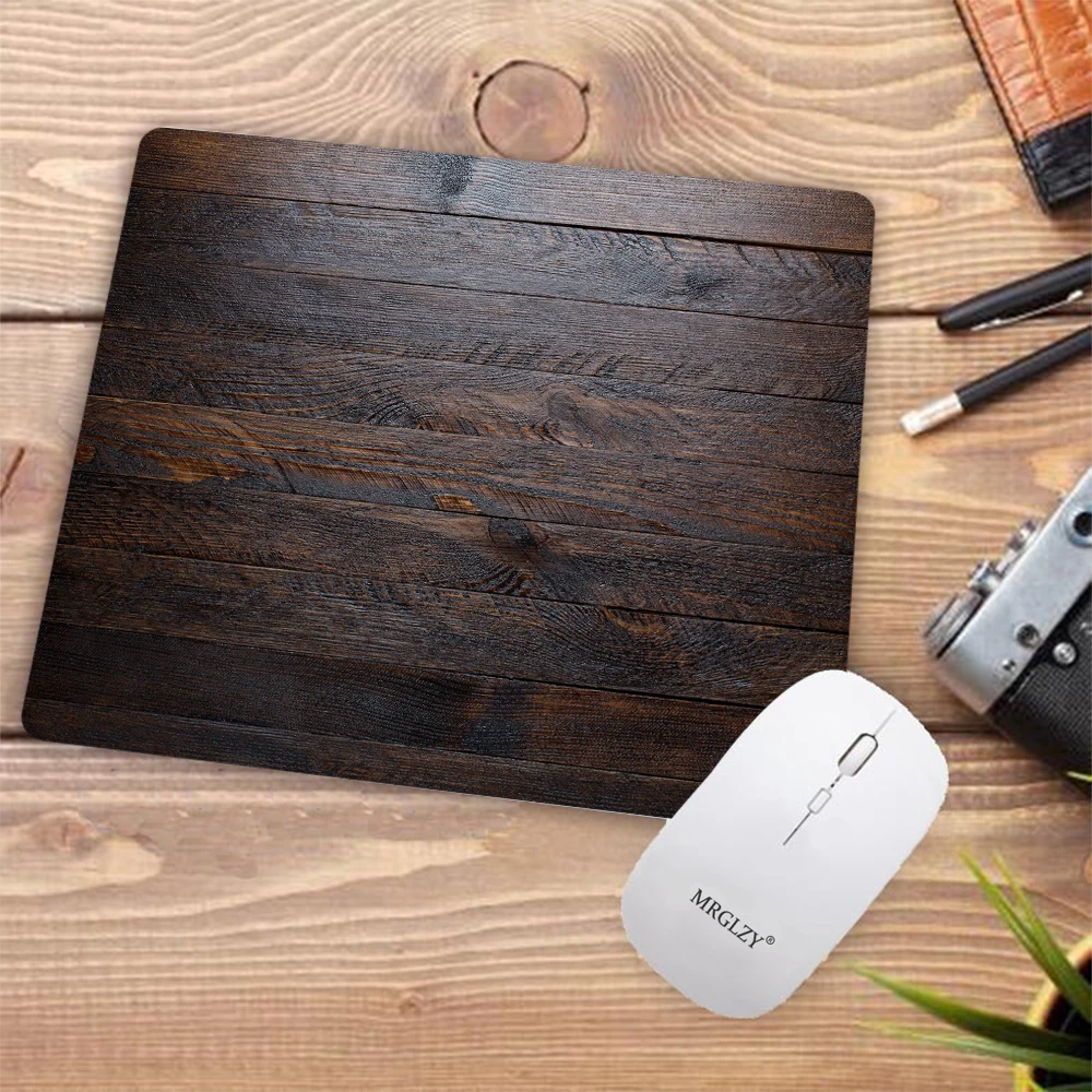 Wood Grain Creativity Mouse Pad Notebook Play Mat Table Mat Slipmat Mouse Small Ergonomic 22x18 Mini Mouse Desktop for Computer