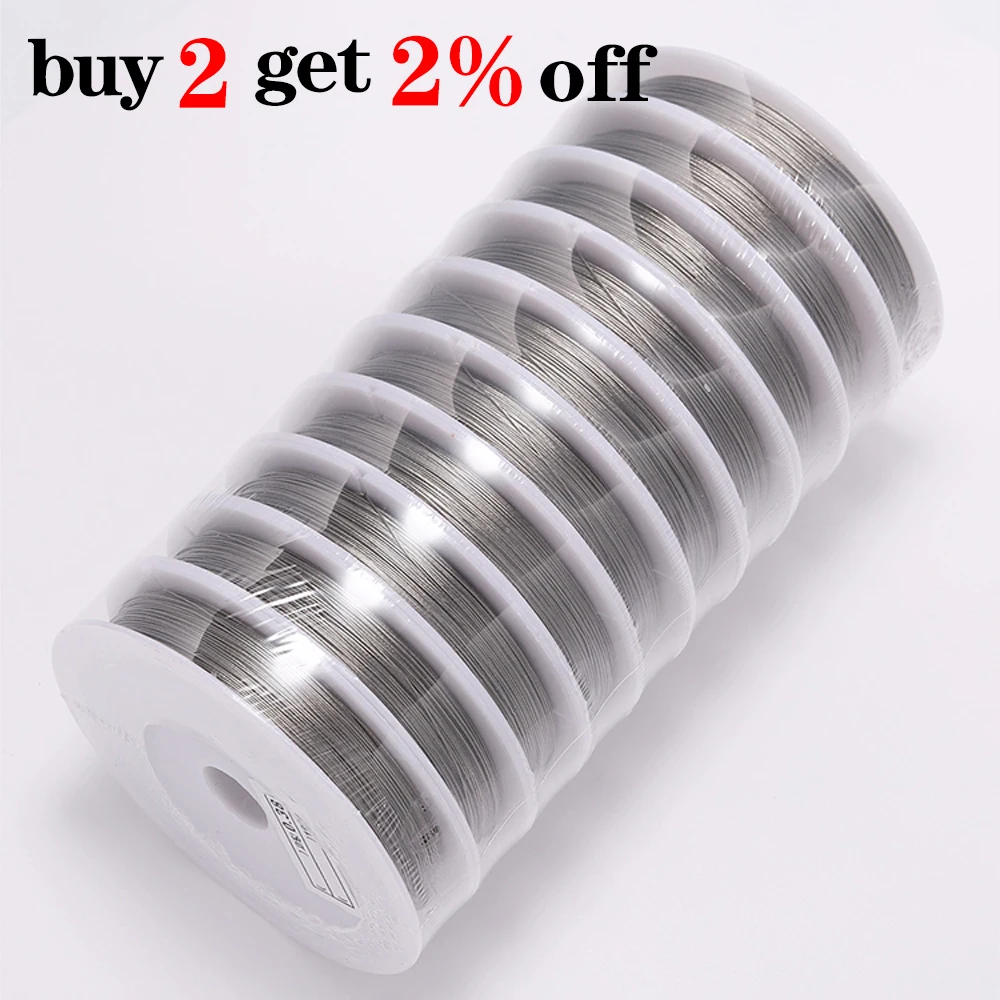 1 Roll/lots 0.3-1.0mm Resistant Strong Line Stainless Steel Wire Tiger Tail Beading Wire For Jewelry Making Finding