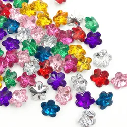 50 pcs Acrylic Rhinestone FlatBack Flowers stones and crystals Clothing crafts