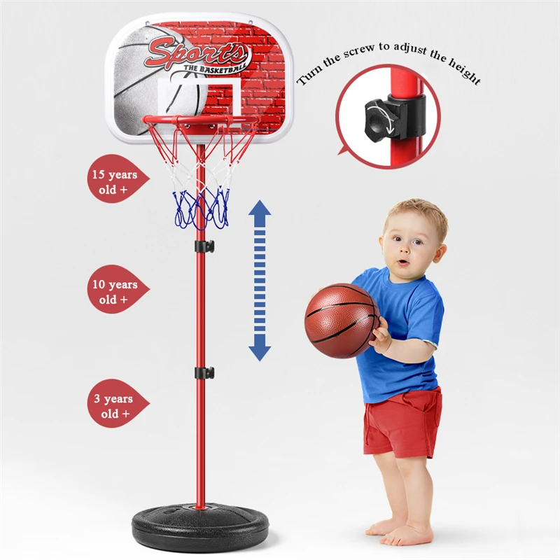 Kids Basketball Hoop Stand Basketball Hoop Height Adjustable Portable Basketball Hoop Indoor Outdoor Play for Children