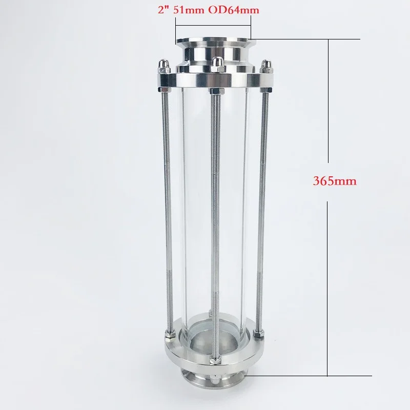 Imagem -03 - Desflegador Sanitário Tri-clamp Condensador de Destilação Long tipo Sight Glass para Destilação Homebrew Refluxo Dimroth 2