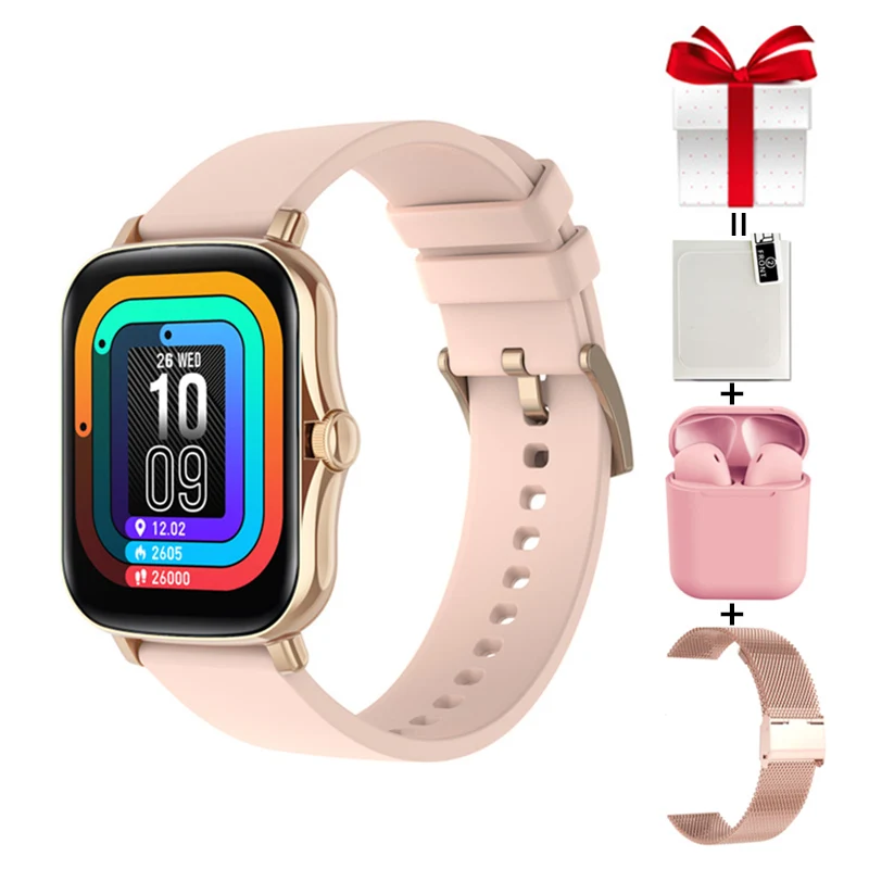 

Women's Smart Watches Y20 Full Touch Fitness Tracker Custom Watchface Call Whatsapp Notification Smartwatch Men VS GTS 2