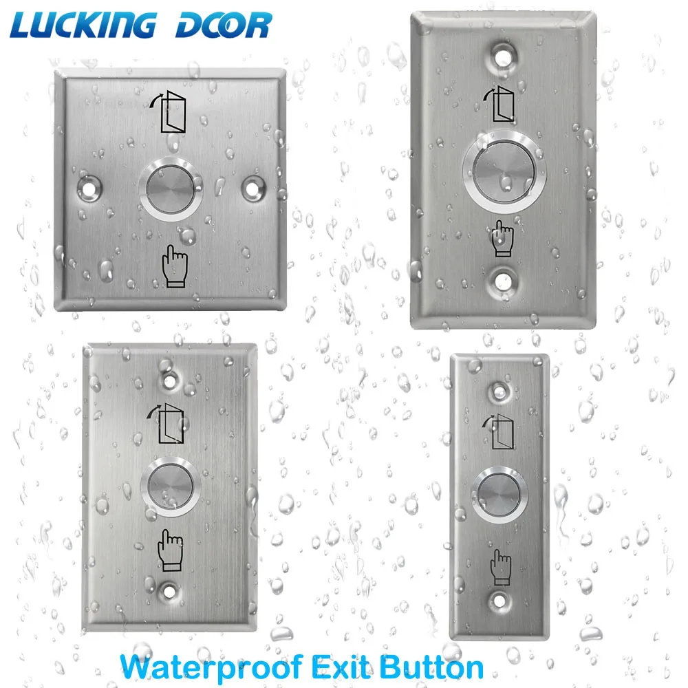 

Stainless Steel Exit Button Push Switch Door Sensor Opener Release Switch For MagneticLock Access Control Electric Lock