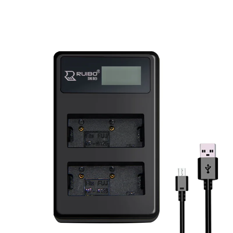 NP-W126 NP-W126S Battery + BC-W126 LCD USB Dual Battery Charger for Fujifilm X-T10 X-T20 X-T30 II XT30 X-T100 X-T200 X-Pro3
