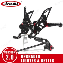 Arashi 1 Set For SUZUKI GSXR 600 750 2006 - 2022 CNC Adjustable Rearset Foot Pegs Footrest GSX-R GSX R 600 750 2012 2013 2014