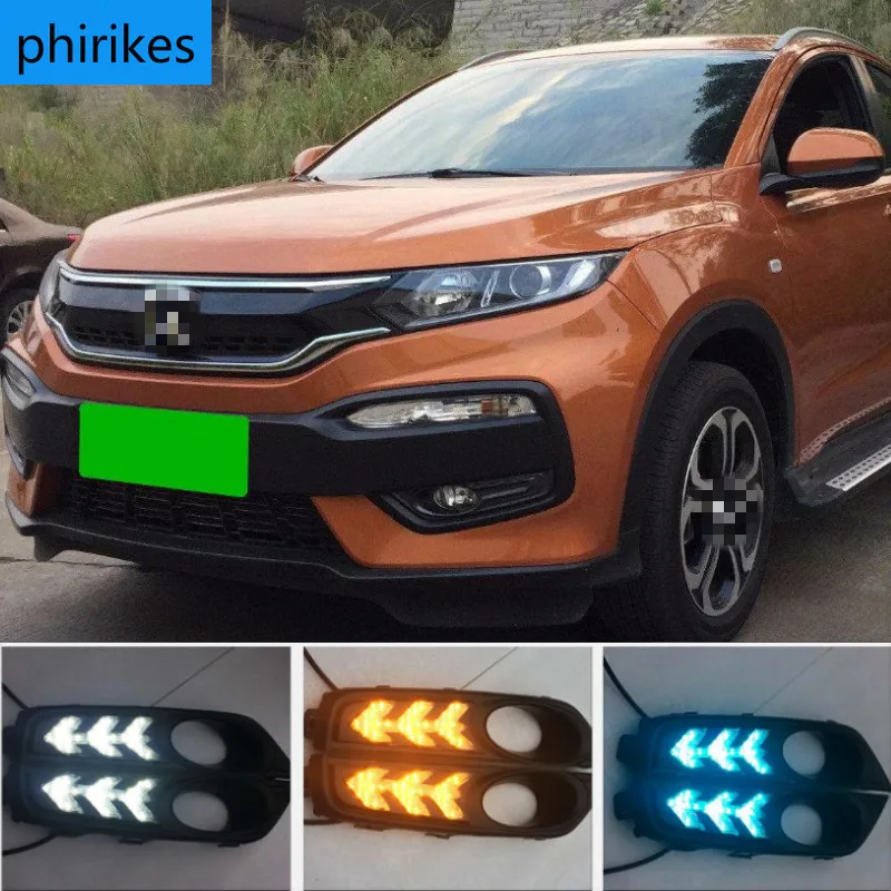 

1Pair LED Daytime Running Light DRL Day Light Front Bumper Fog Light Driving Fog Lamp For Honda XRV XR-V HRV 2015-2017