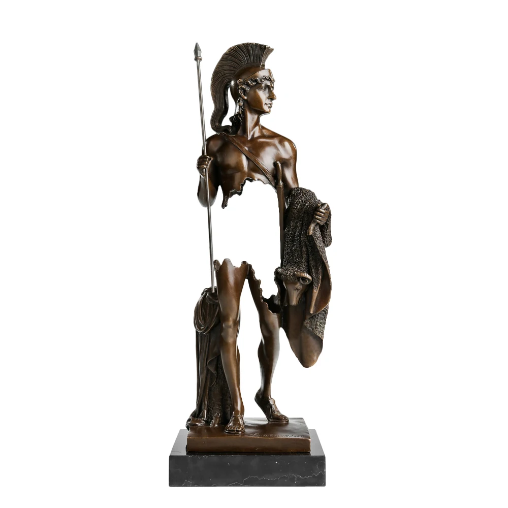 

Bronze Jason and the Golden Fleece Statue Famous Greek Hero Sculpture Antique Figurine Art Office Desk Decor Statuette Large